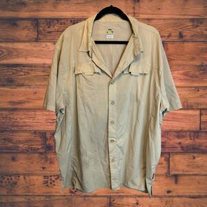 5 for $25🔥Banana Boat Tan Button Front Shirt XXL